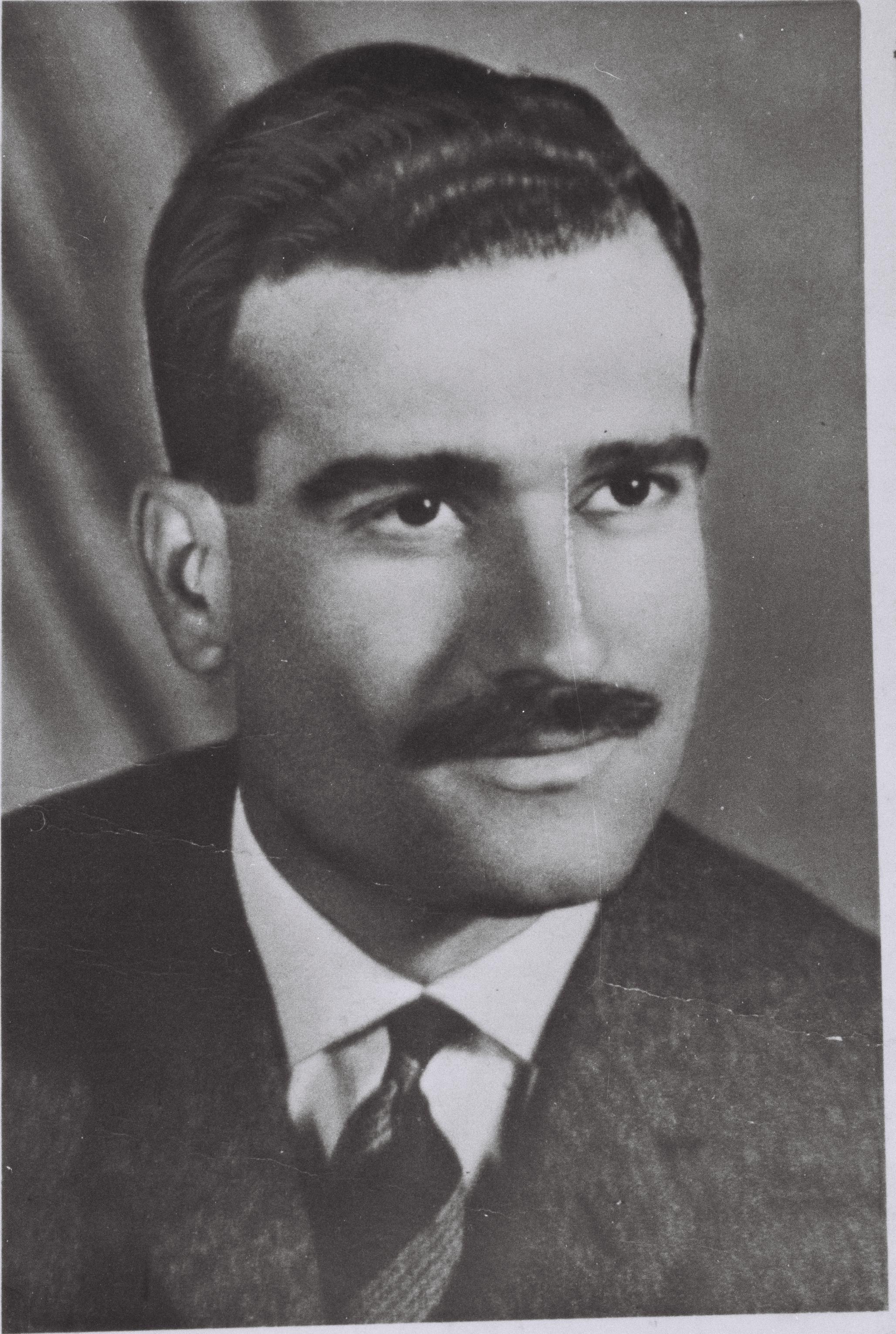 Portrait of Eli Cohen, Israeli Secret Service agent in Syria