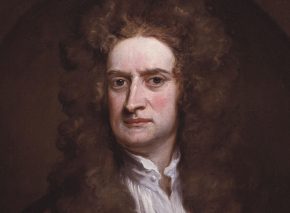 סר אייזק ניוטון בשיא הקריירה שלו. גודפרי קנלר, שמן על בד, 1702