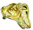 Gold ram’s-head earring found in complex 169