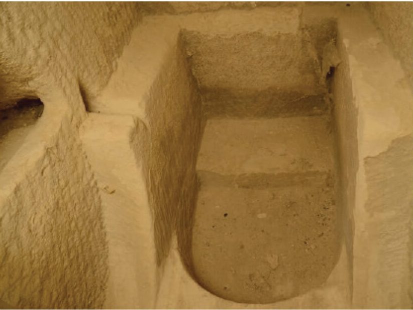 Ritual purification bath in Maresha, with a channel for pouring water onto the bather