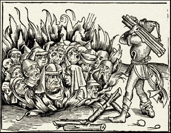Rindfleisch and victims, Hartmann Schedel, Liber chronicarum, Nuremberg, 1493