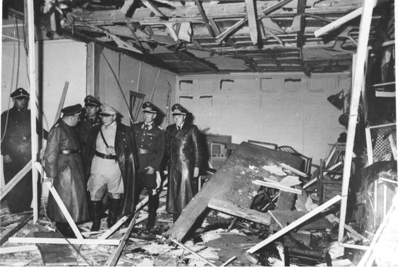 View of destroyed interior of briefing room in Hitler's Wolfsschanze headquarters near Rastenburg (Ketrzyn) in East Prussia