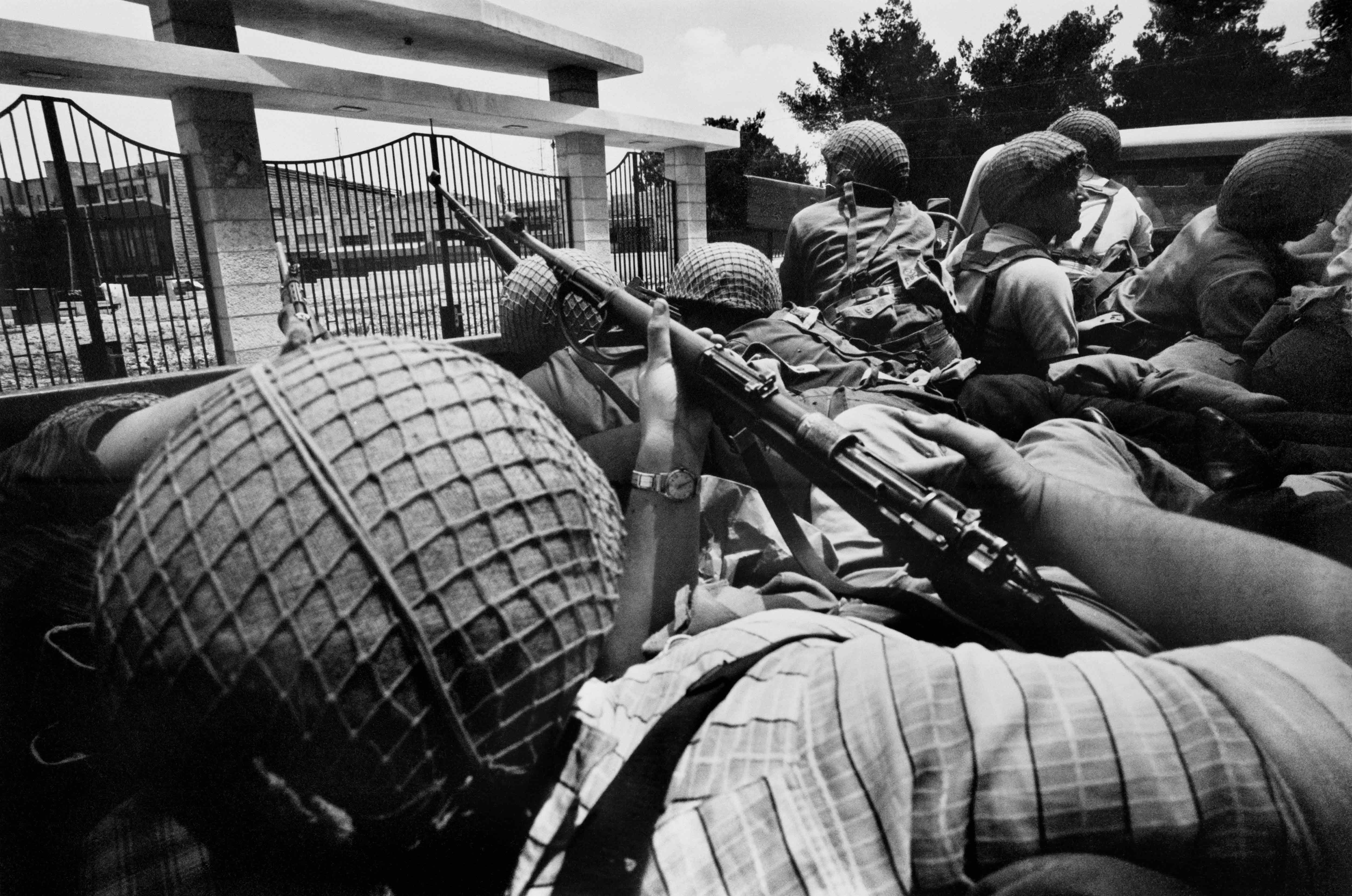 Soldiers in Salah a-Din street, Jerusalem, The Six-Day War, June 1967