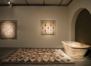 Herod the Great: The King’s Final Journey, a 2013 exhibition at the Israel Museum, showcased the monumentality and opulence of Herod’s building projects, including this reconstruction of an opus sectile floor