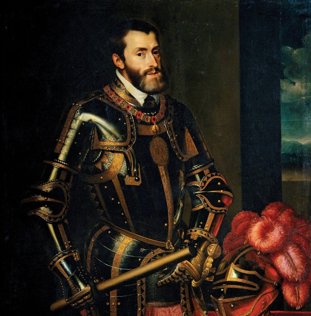 Charles V’s reign was turbulent to say the least. He quarreled with Francis I of France, Ottoman sultan Suleiman the Magnificent, and Henry VIII of England, as well as with the Lutherans and their leader, Martin Luther, whom he eventually outlawed.