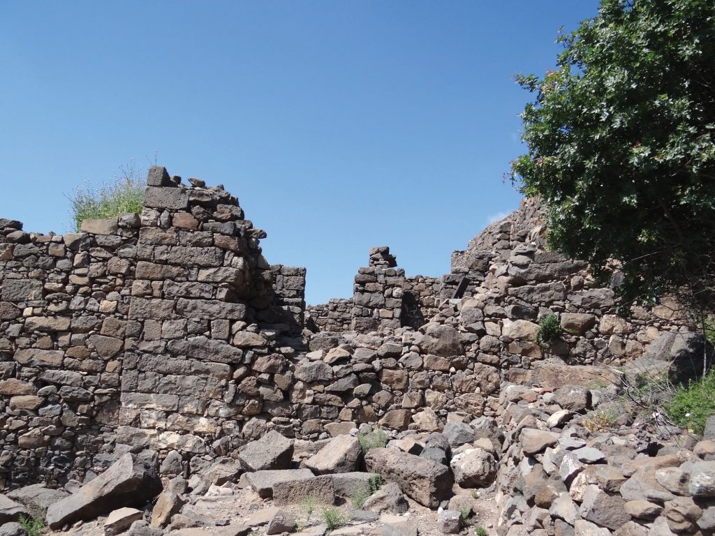 The beginning of the end. The weak point in the defensive walls of Gamla, breached by the Roman battering ram
