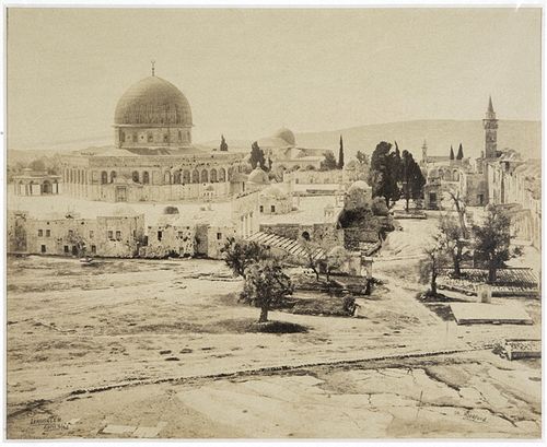 The Mosque of Omar, Jerusalem, photographed by Joseph Pholbert Girault de Parangey, 1844