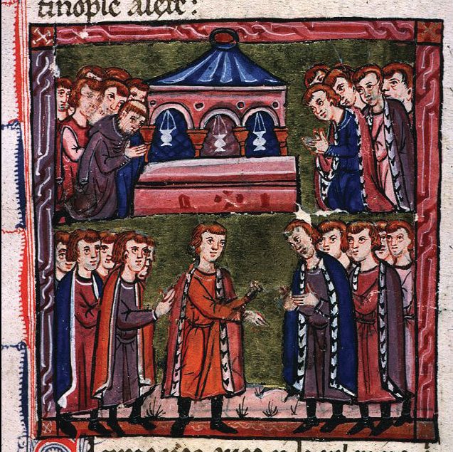 Godfrey of Bouillon is selected as “Defender of the Holy Sepulcher.” 