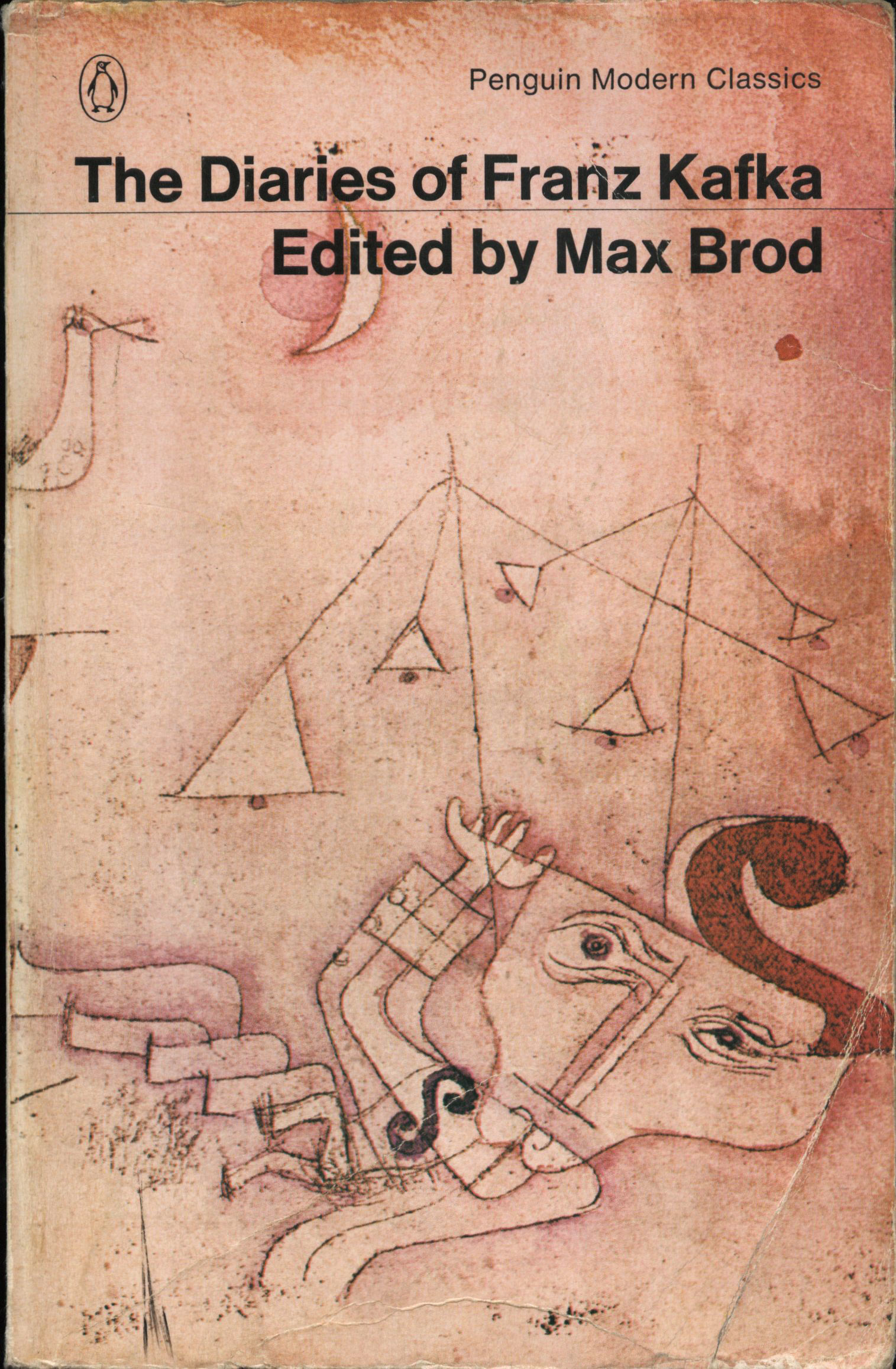 יומניו של פרנץ קפקא. כריכת המהדורה שראתה אור ב־1964. מקס ברוד פרסם את היומנים לראשונה ב־1949