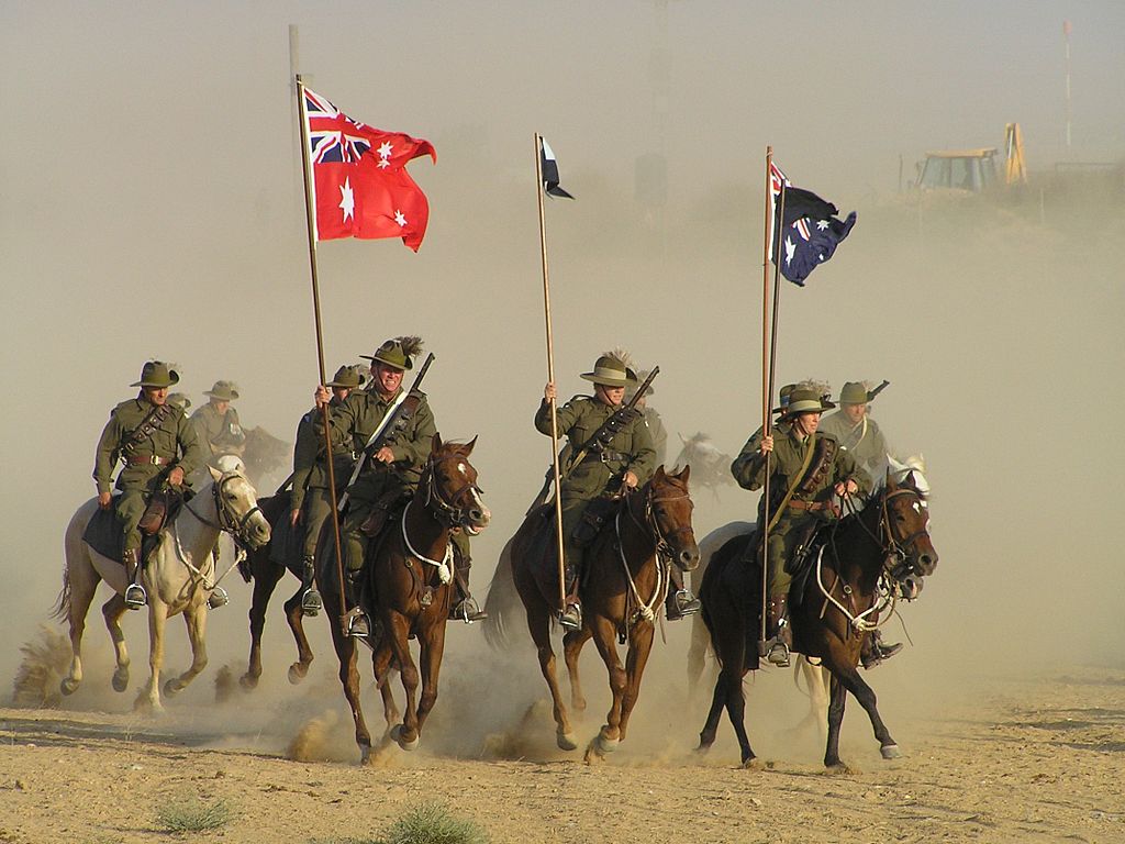 שיחזור הסתערות הפרשים הקלים האוסטרלים על באר שבע במלחמת העולם הראשונה, לרגל יובל ה-90 לקרב