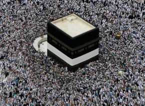 Pilgrims circling the Kaaba in Mecca, 2009