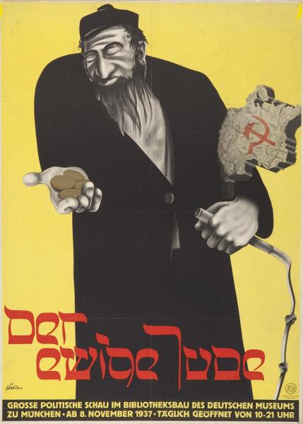 כרזת התערוכה "היהודי הנצחי", מינכן, 1937