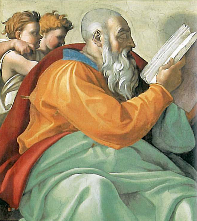 The prophet Zacharia from the Sistine Chapel, Michelangelo