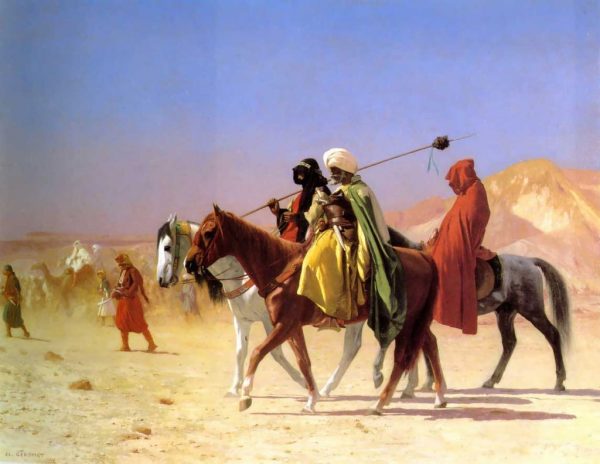 ערבים חוצים את המדבר. ציור של ז'אן-לאון ז'רום