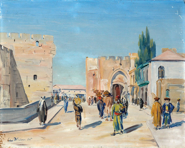 Jaffa Gate, oil on canvas, 1929/ Ludwig Blum