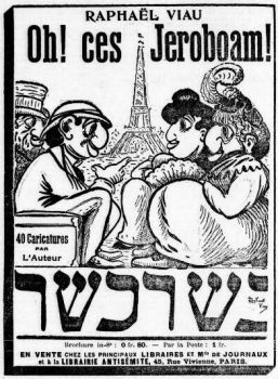 פעילותו האנטישמית של אדואר דרימון זכתה להצלחה רבה בציבור. קריקטורה אנטישמית בעיתון La Libre Parole, אוגוסט 1901