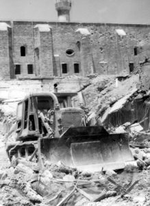 The price of war. IDF bulldozers in Sidon’s ancient quarter, much of which was destroyed beyond repair