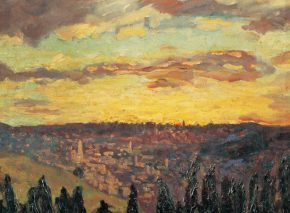 Churchill's painting of Mount Scopus, Jerusalem, 1921, oil on canvas, Private collection, London