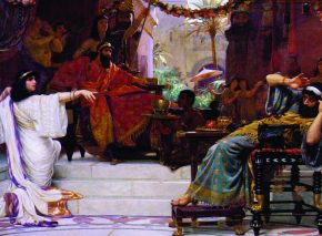 Do the biblical Haman and his conspiracy have any historical basis? Esther accusing Haman, Ernest Norman, oil on canvas, 1888