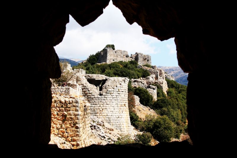 View of the north-eastern fortifications through a window in the southern tower