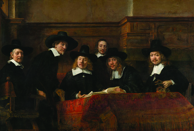 The golden age of Dutch art was launched by the rise of Holland’s middle class. Syndics of the Drapers’ Guild