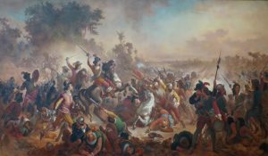 The Portuguese victory ended Dutch tolerance in South America. Battle of Guararapes, Victor Meirelles, 1879 | Courtesy of the Rio de Janeiro National Museum