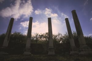 Archaeologists’ efforts have unearthed entire towns dating back centuries and millennia. Will they now be permanently destroyed? Roman pillars in Sebastia