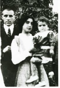 With Firah and an unknown infant in Alexandria, 1915