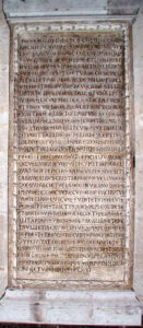 Stone plaque inscribed with the Cologne Jewish community’s rights and privileges | Photo: Willy Horsch