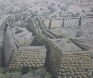 Jebusite fortifications surrounding the spring effectively brought the water within city limits. Illustration by Leonardo Gurevitz, directed by Eyal Meron | Courtesy of the City of David Archive of Ancient Jerusalem
