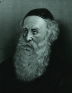 Portrait of Rabbi Shneur Zalman of Liady. This 19th-century engraving, apparently produced by artist Boris Schatz, was based on a drawing purportedly dating back to the rebbe’s imprisonment in 1798 | Courtesy of the National Library of Israel
