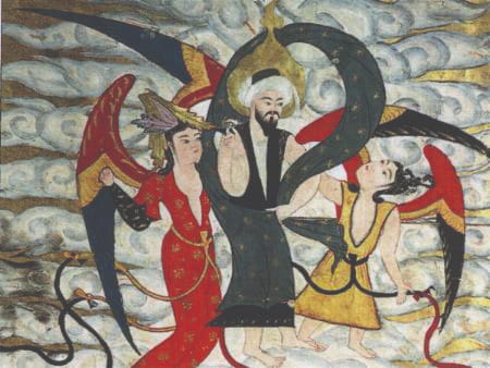 Muhammad wanted the Muslim calendar to diverge from the Babylonian one used in Arabia. Muhammad ascends to paradise, 18th-century Ottoman copy of a supposedly 8th-century original | Courtesy of the Topkapi Museum Library, Istanbul